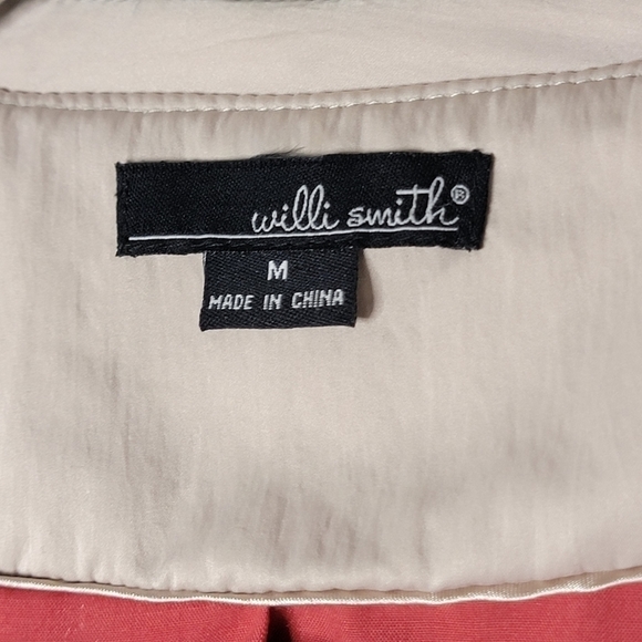 Willi Smith Medium Cream Ruffle Blazer Jacket with Orange Lining - Picture 11 of 14